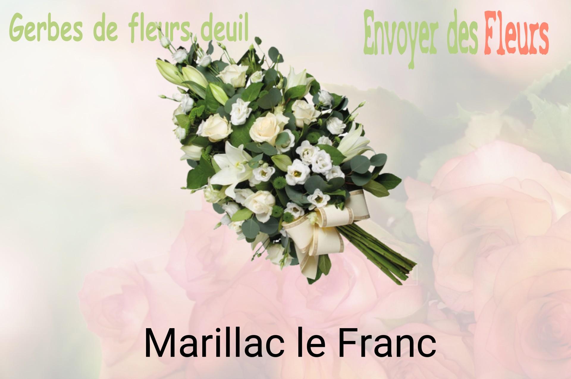 Gerbe de fleurs de deuil livrée à Marillac-le-Franc